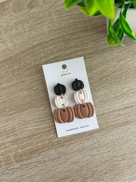 Pumpkin Dangle Earrings ( Two Colors)