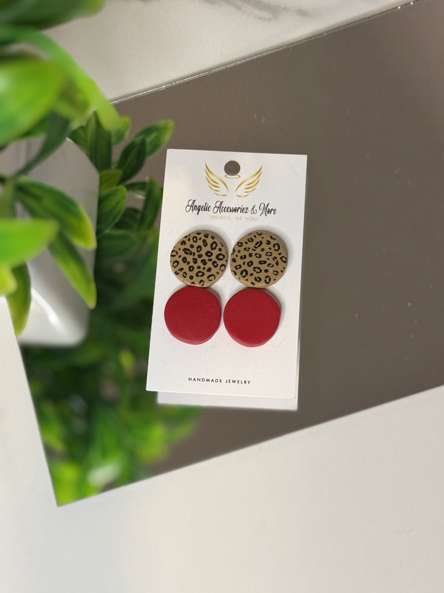 Animal Print Stud Earrings