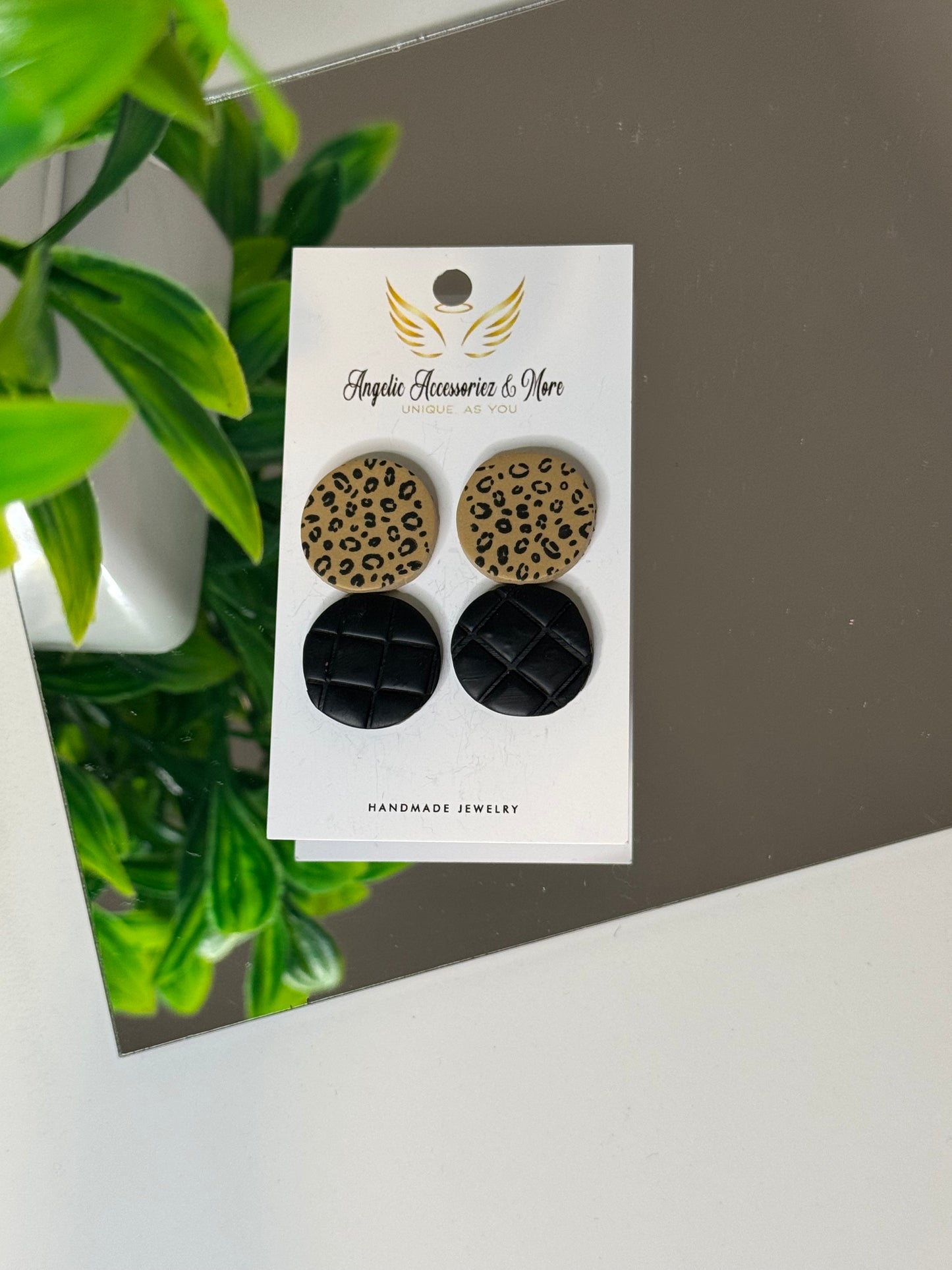 Animal Print Stud Earrings